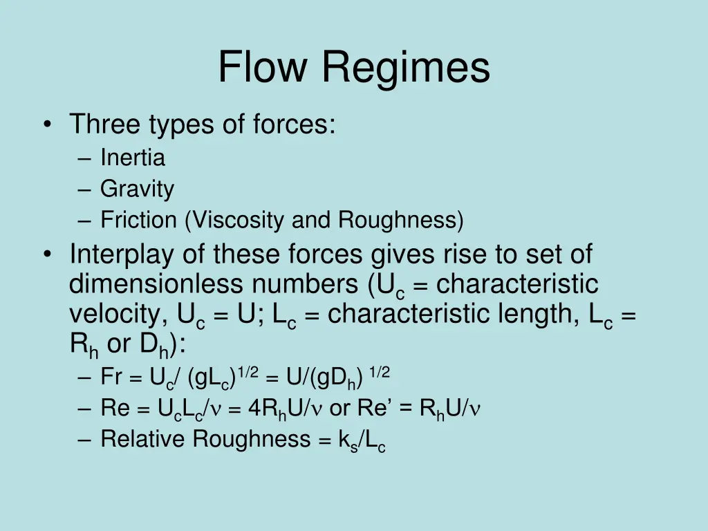 flow regimes
