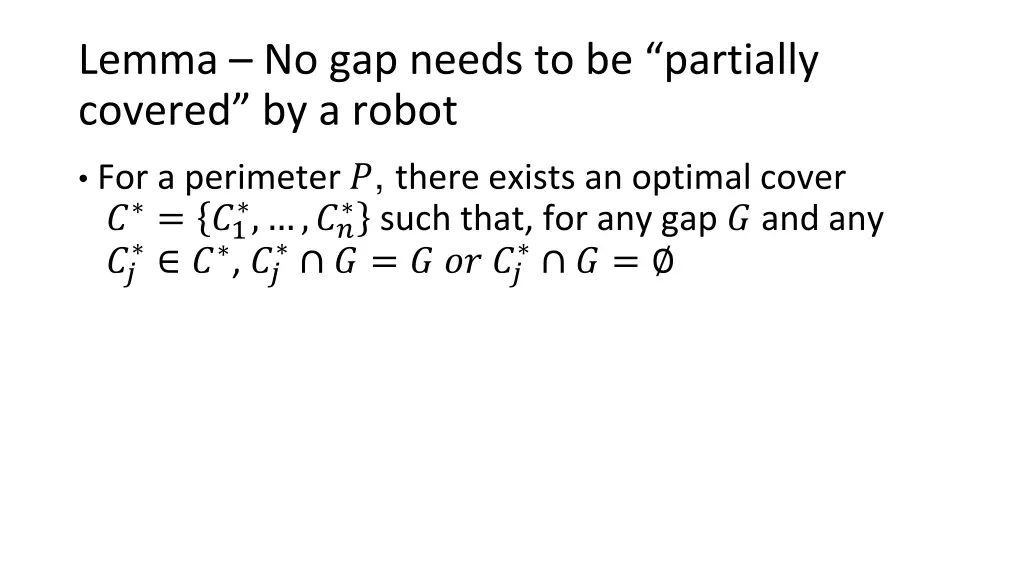lemma no gap needs to be partially covered