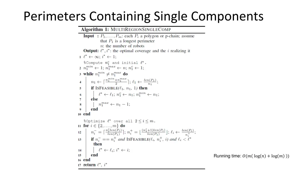 perimeters containing single components 3