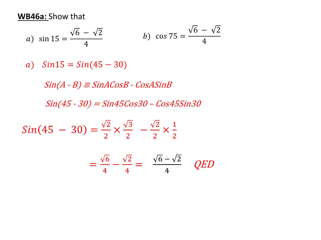wb46a show that