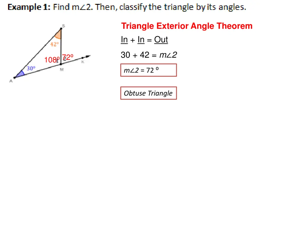 triangle exterior angle theorem