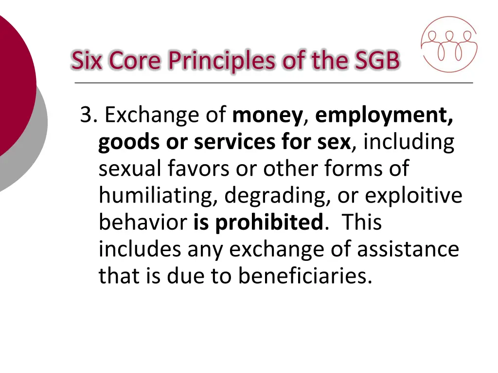 six core principles of the sgb 1