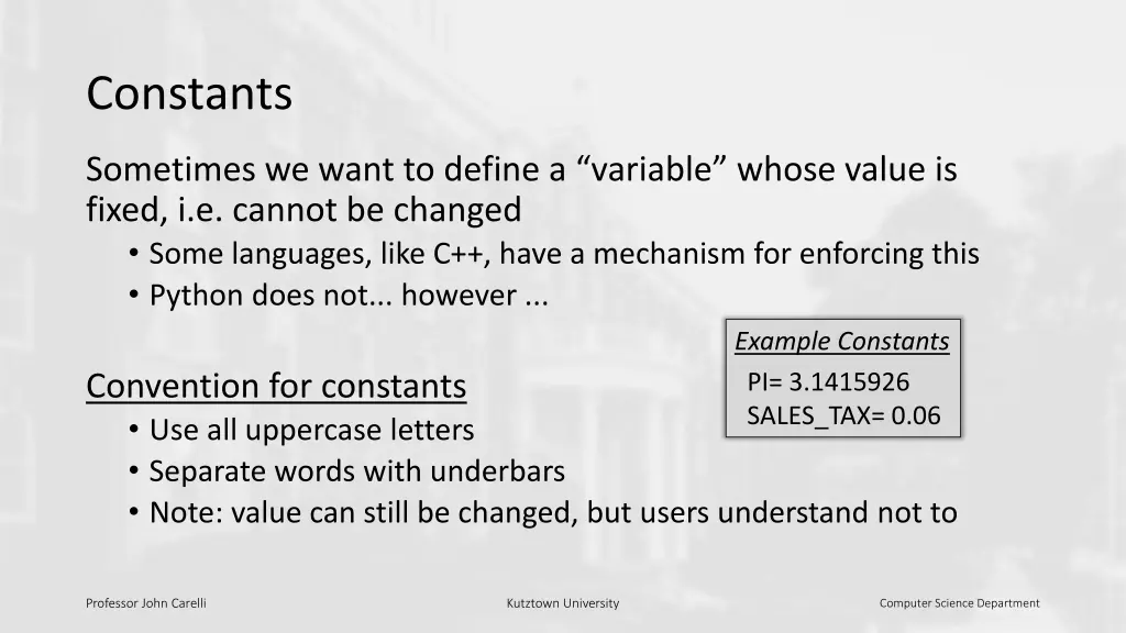 constants