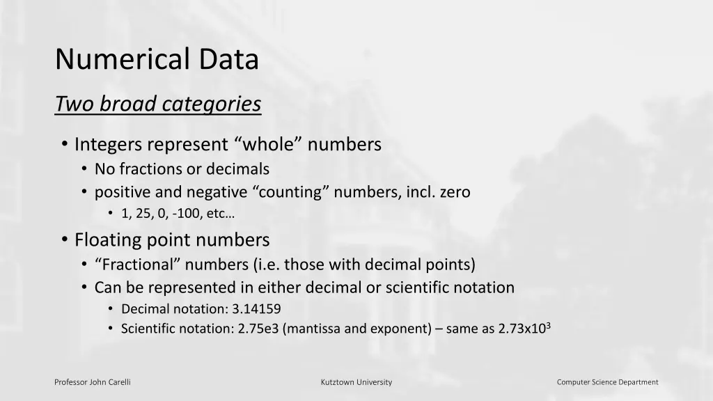 numerical data