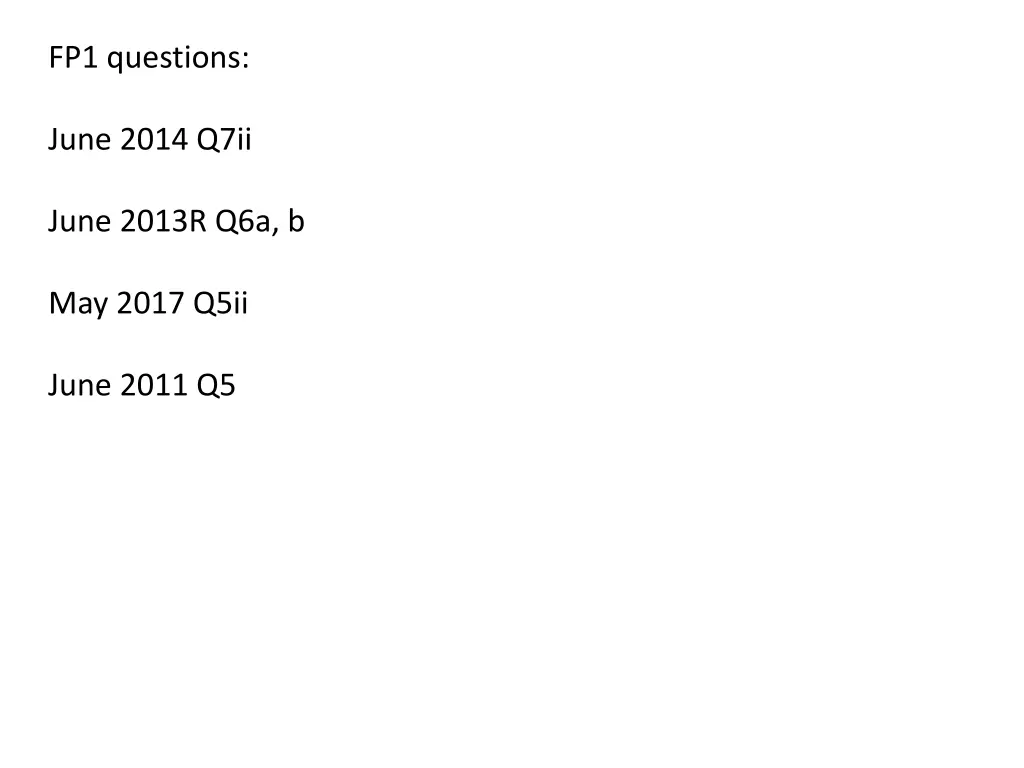 fp1 questions