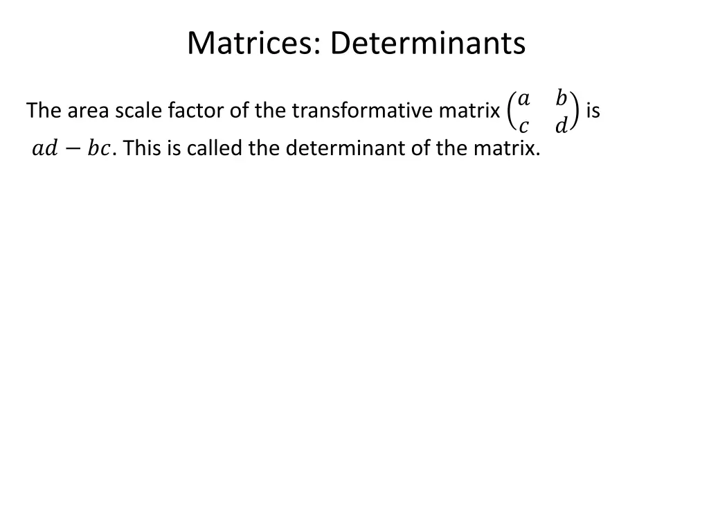 matrices determinants 1