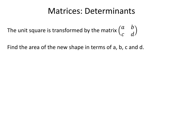 matrices determinants