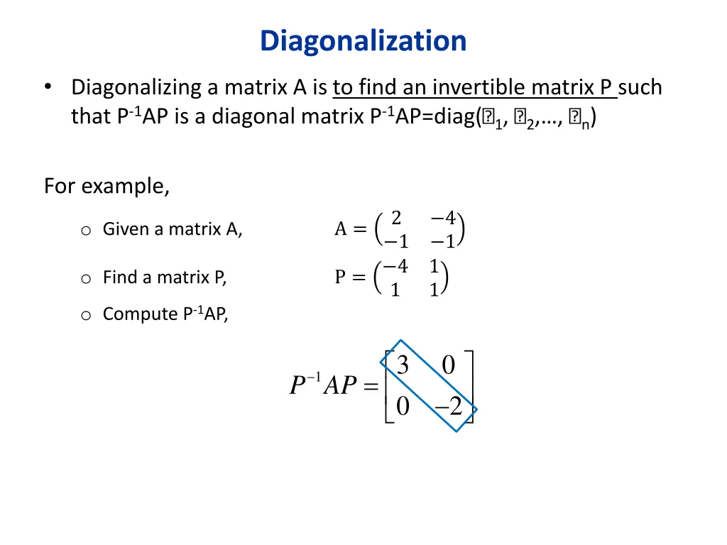diagonalization