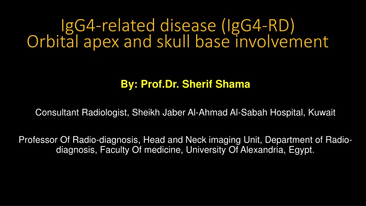 igg4 related disease igg4 rd orbital apex