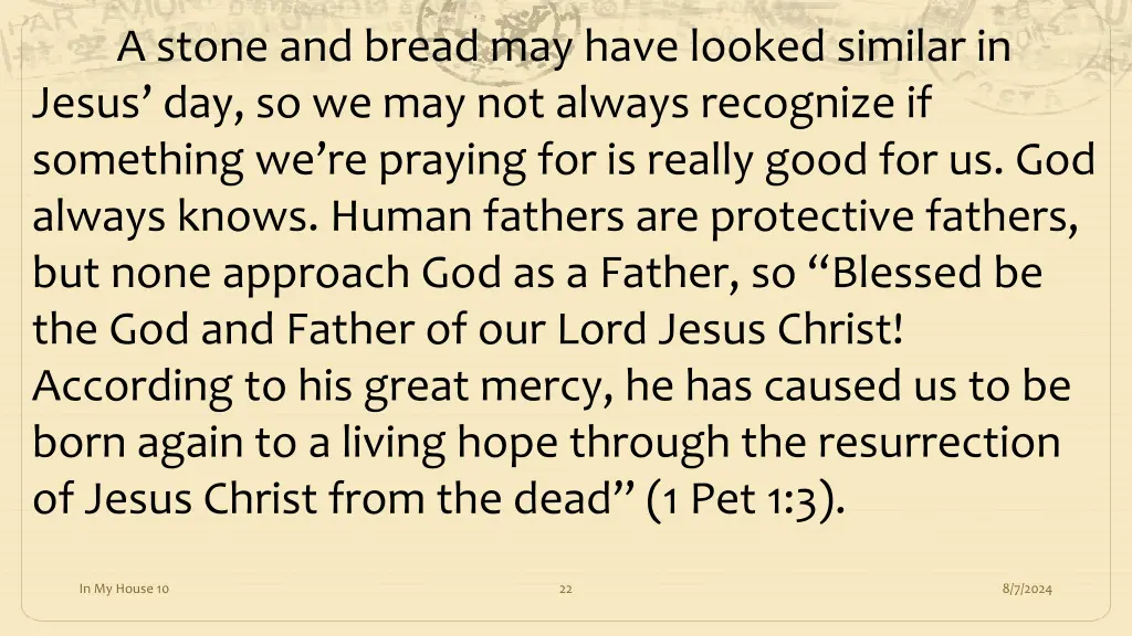 a stone and bread may have looked similar