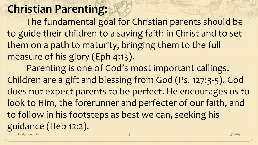 christian parenting the fundamental goal 1