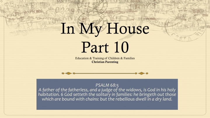 in my house part 10 education training