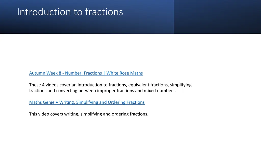 introduction to fractions