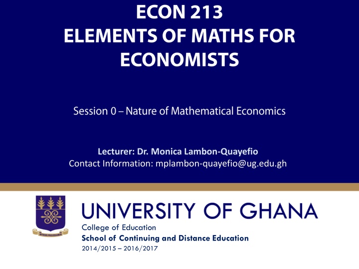 lecturer dr monica lambon quayefio contact