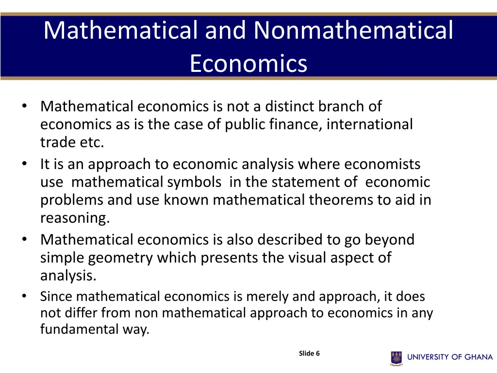 mathematical and nonmathematical economics