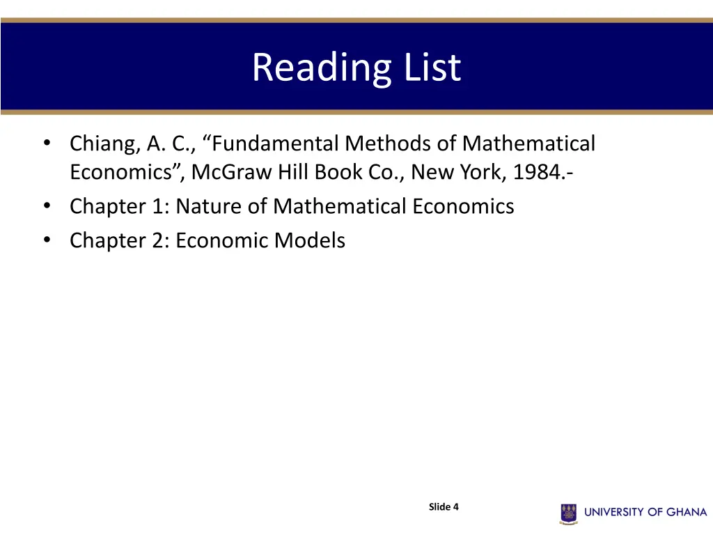 reading list