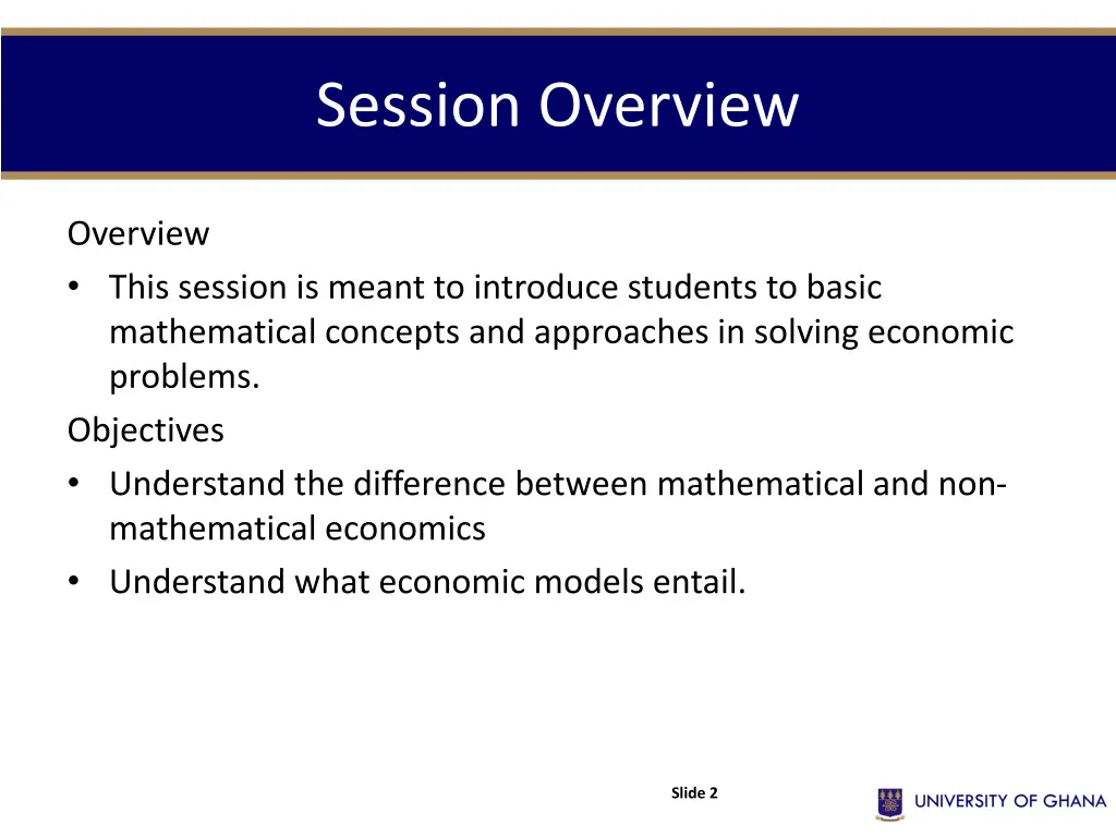 session overview