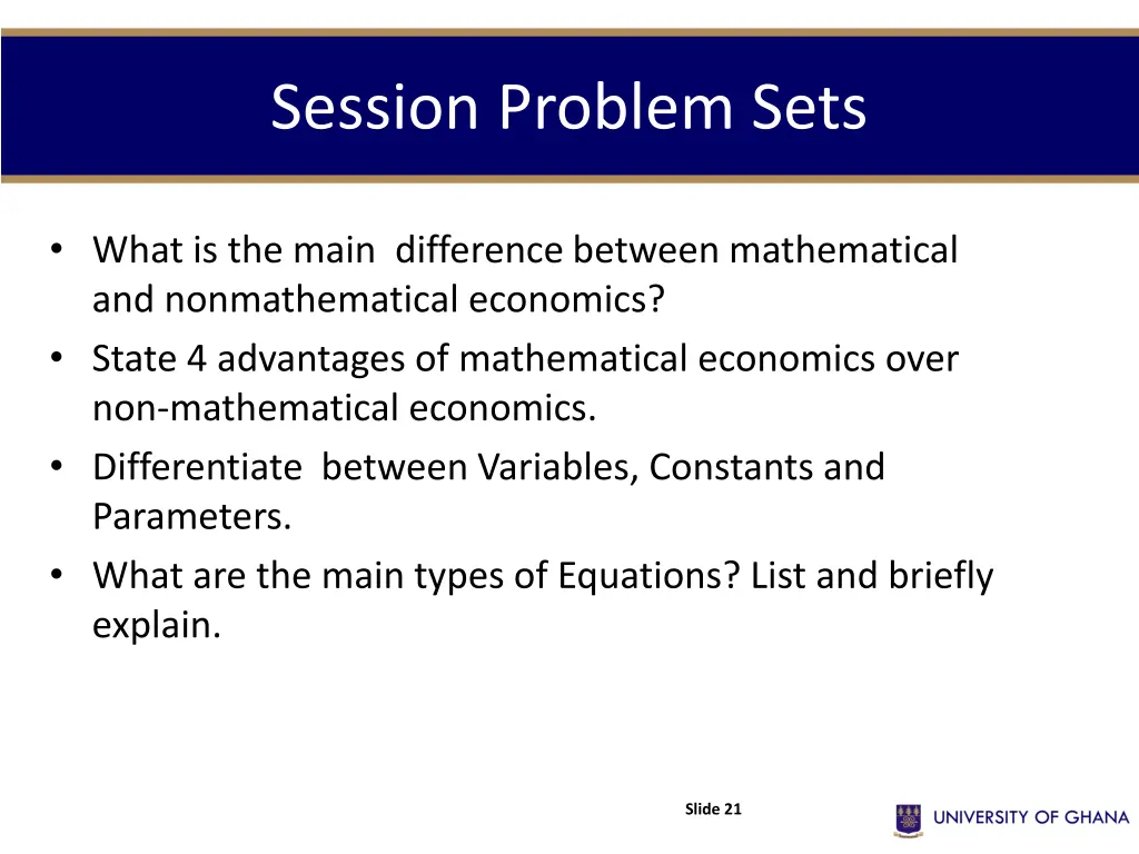 session problem sets
