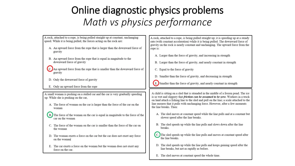 online diagnostic physics problems online 10
