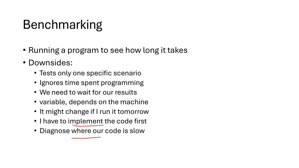 benchmarking