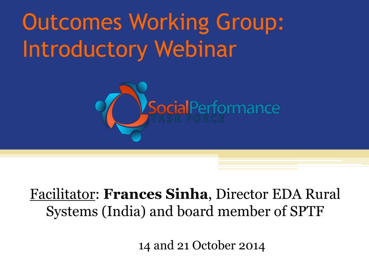 outcomes working group introductory webinar