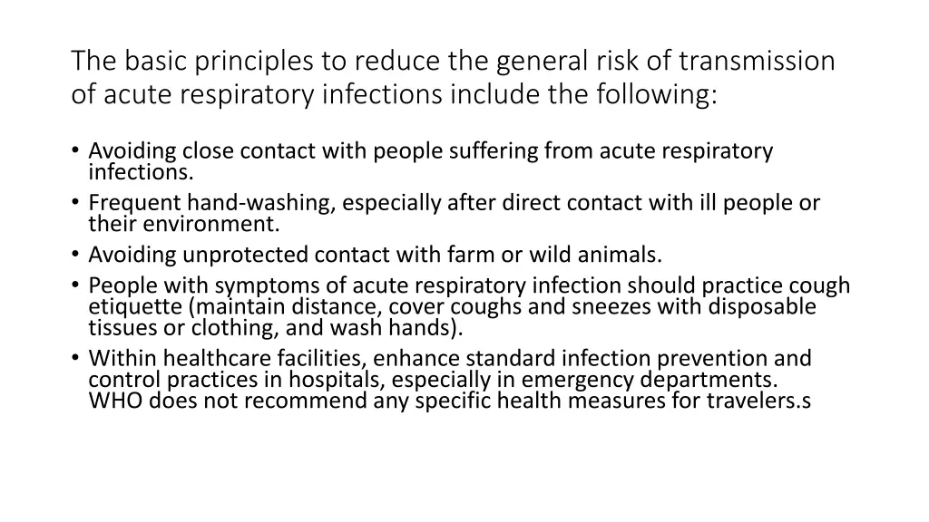 the basic principles to reduce the general risk