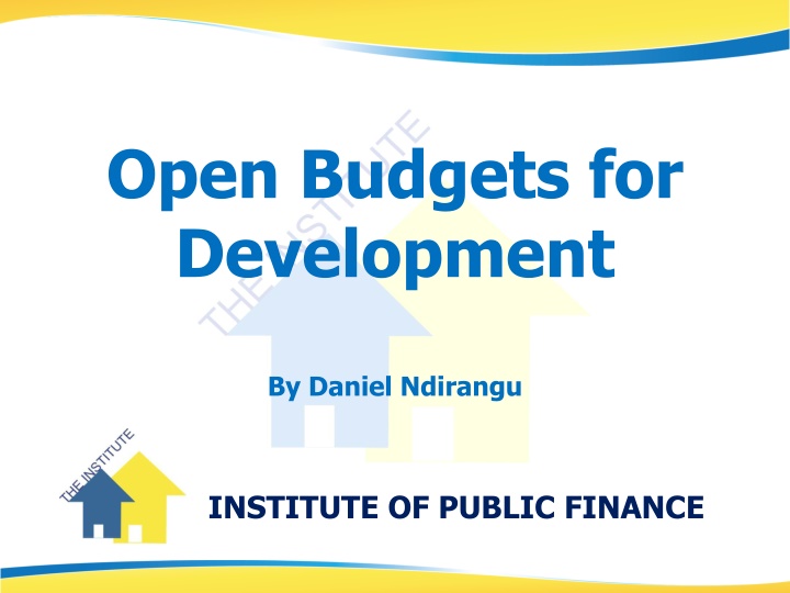 open budgets for development