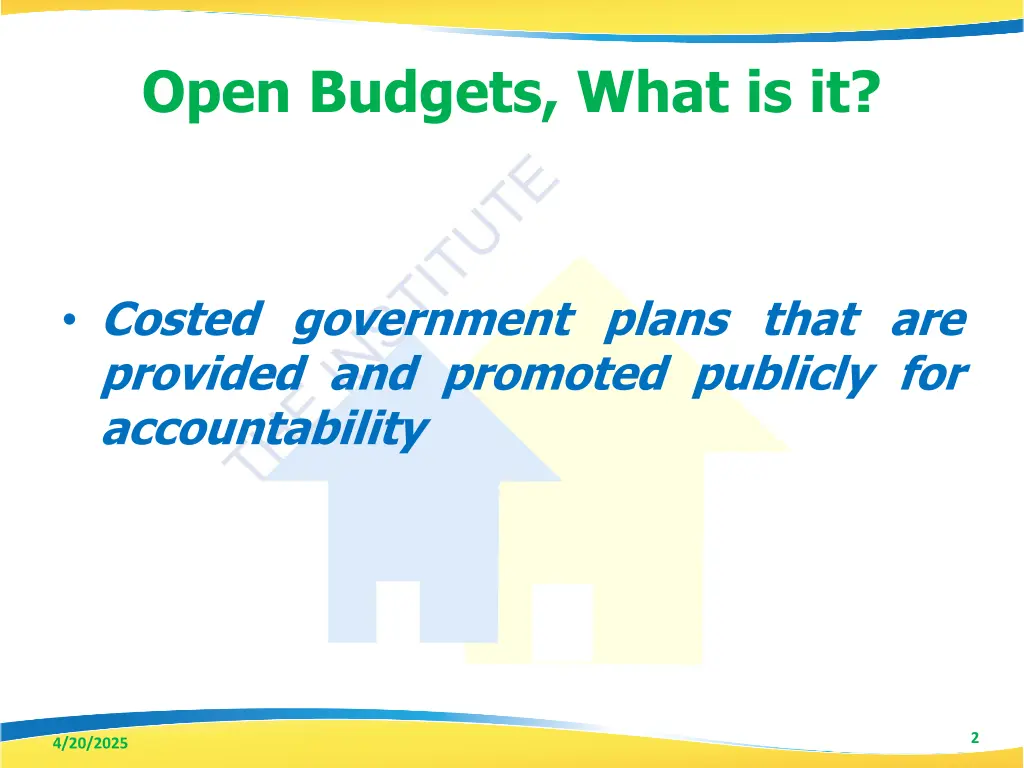 open budgets what is it