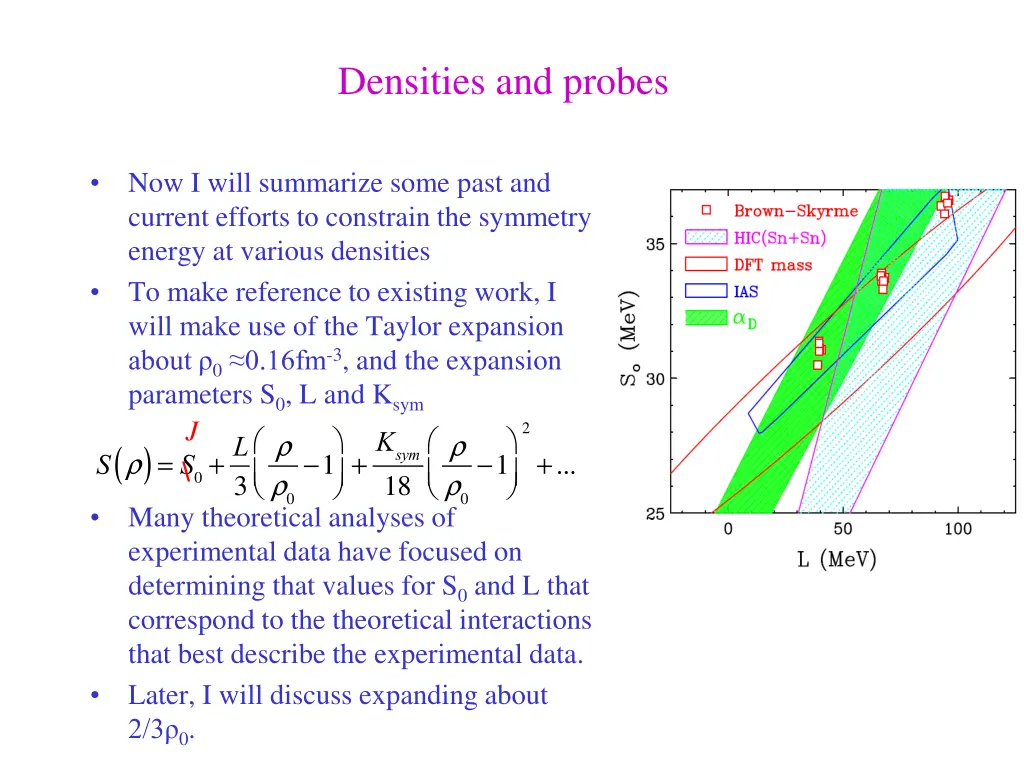 densities and probes