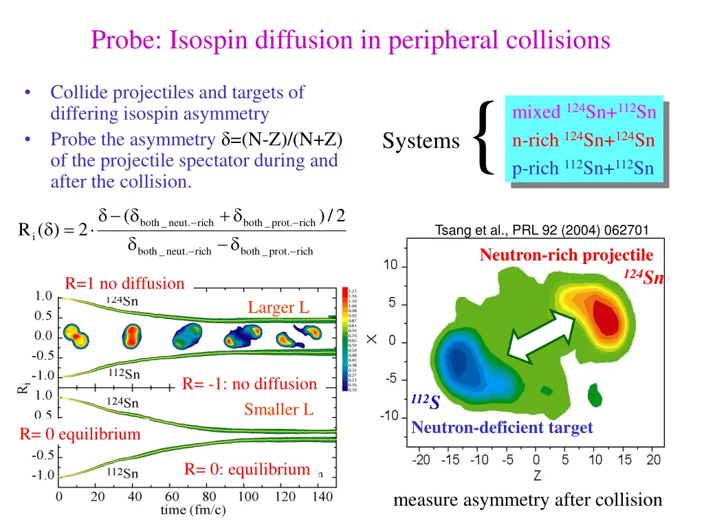probe isospin diffusion in peripheral collisions