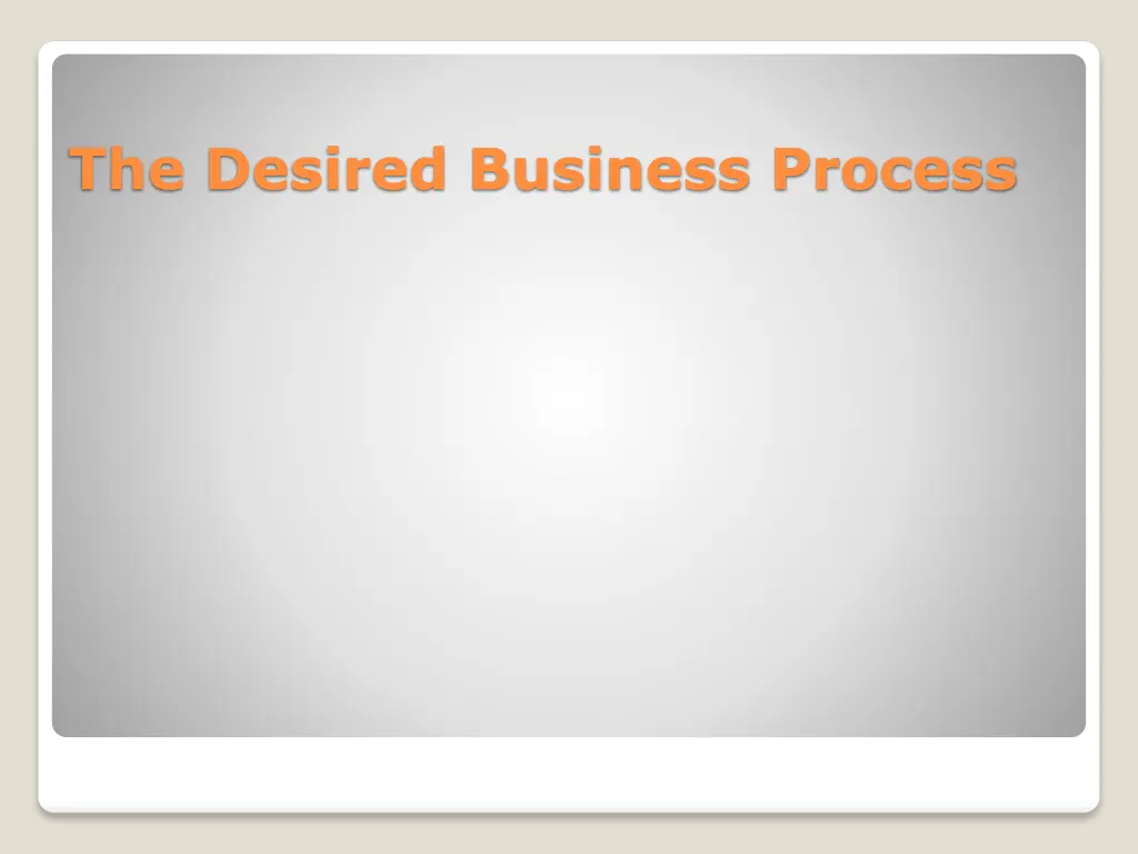 the desired business process