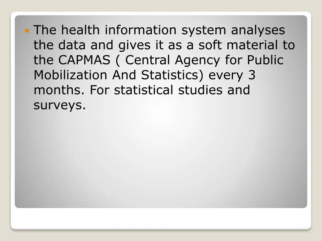 the health information system analyses the data