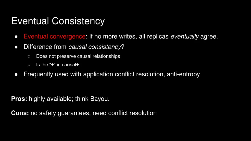 eventual consistency