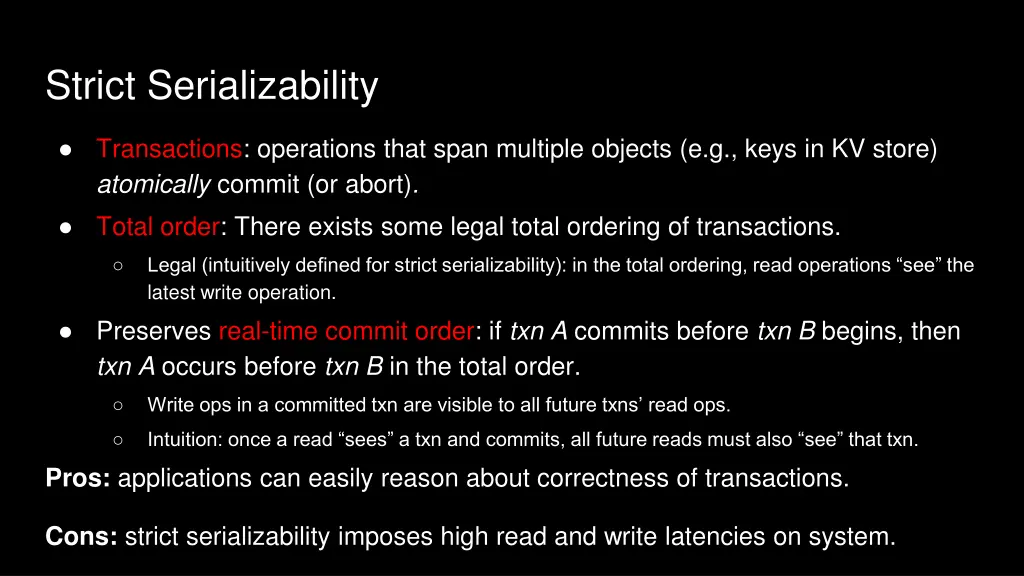 strict serializability