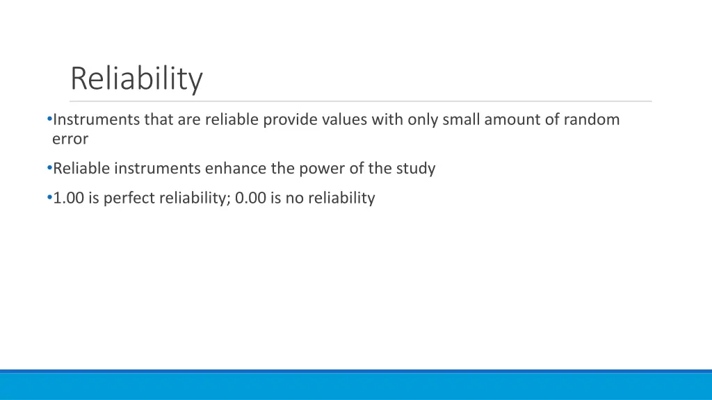 reliability