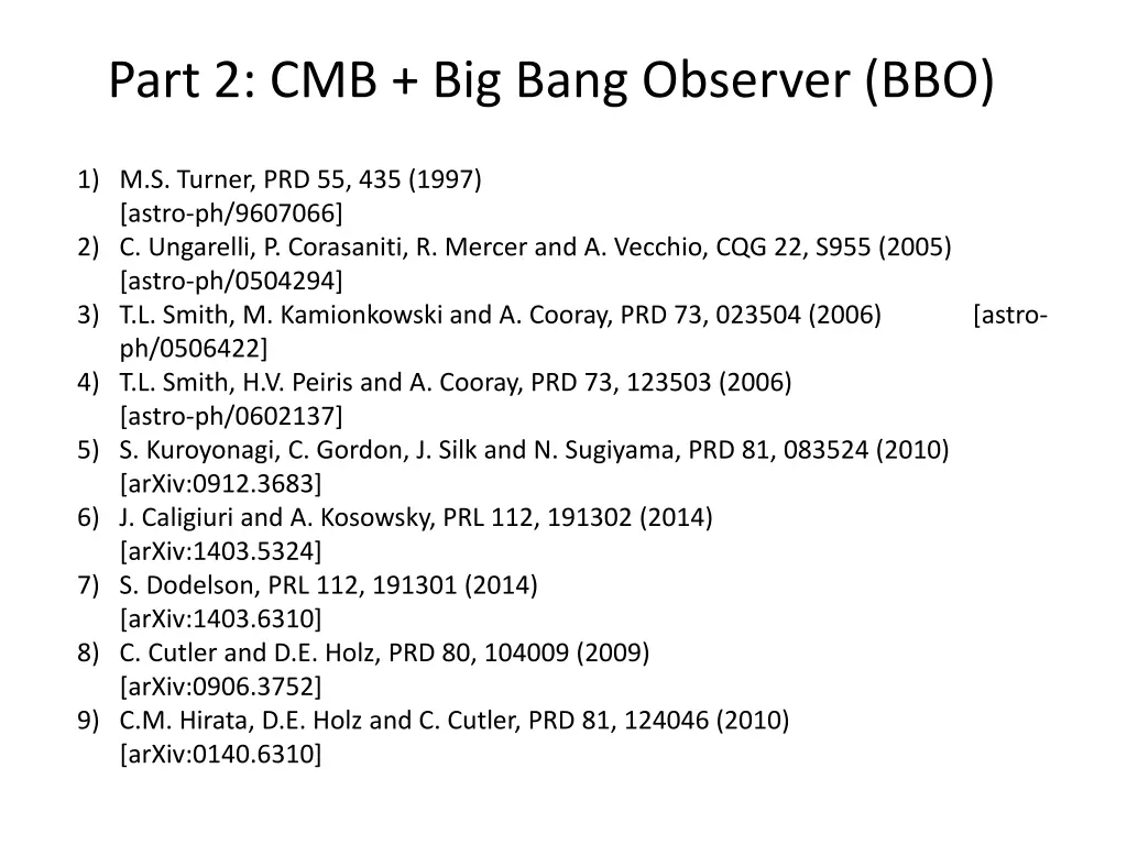 part 2 cmb big bang observer bbo