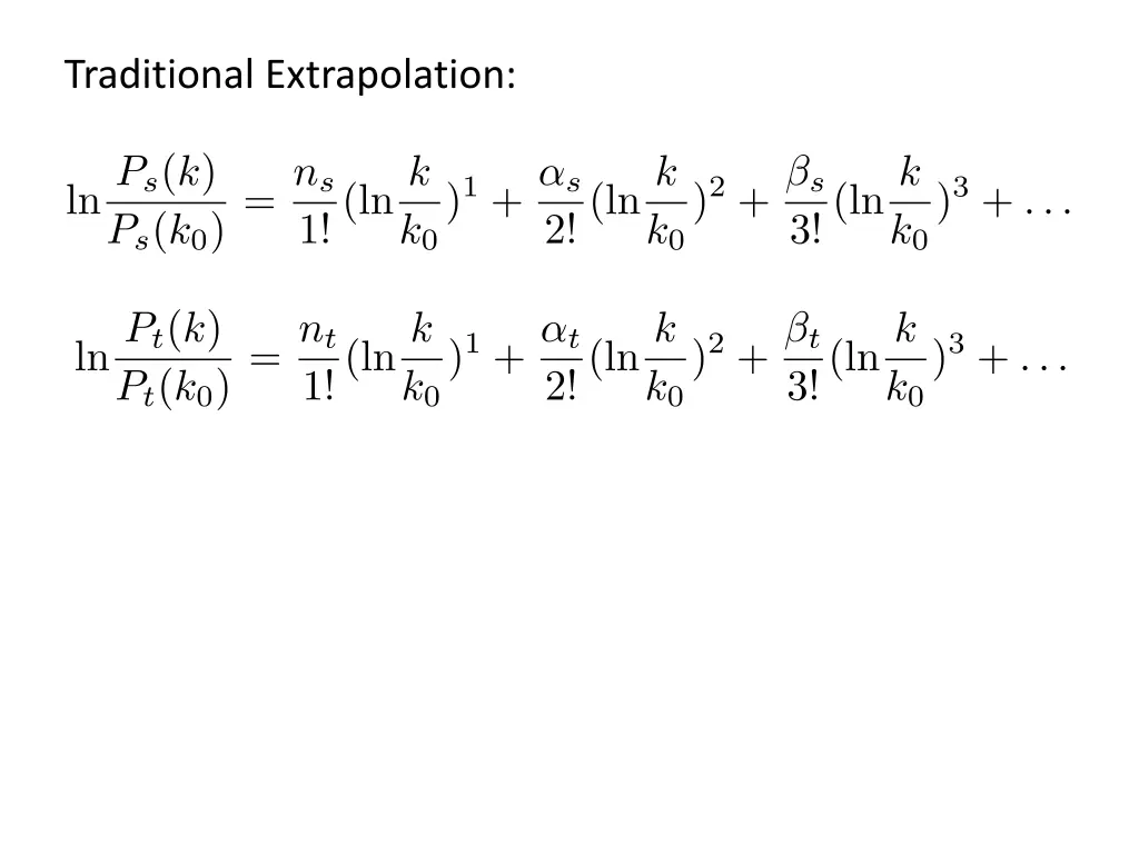 traditional extrapolation 1