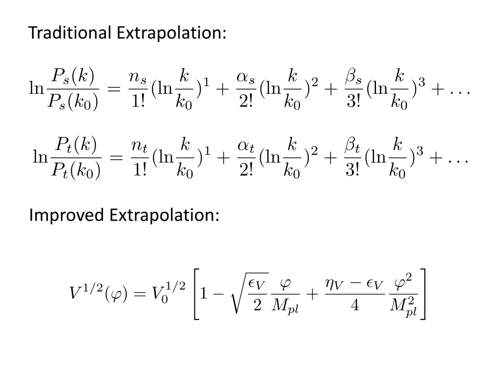 traditional extrapolation 2