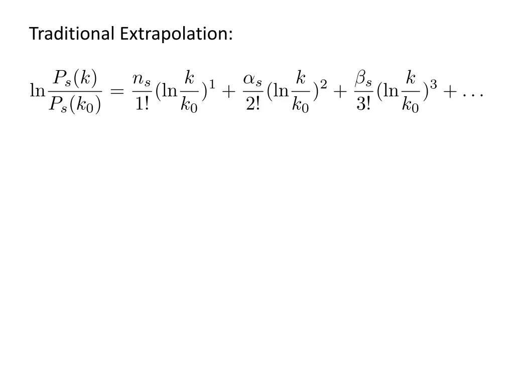 traditional extrapolation