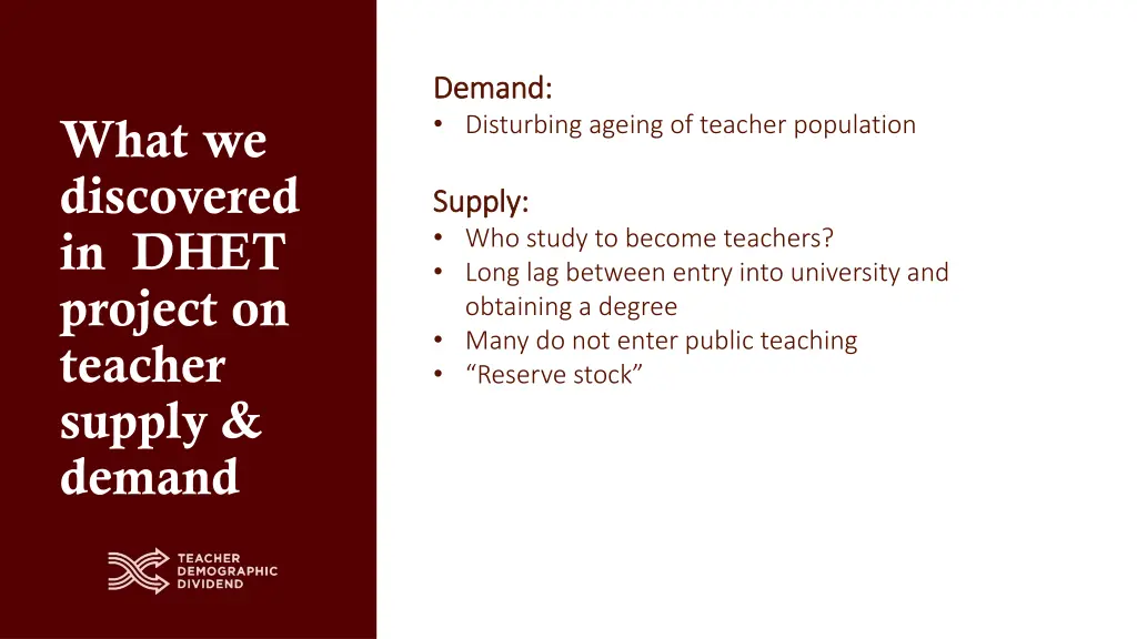 demand demand disturbing ageing of teacher