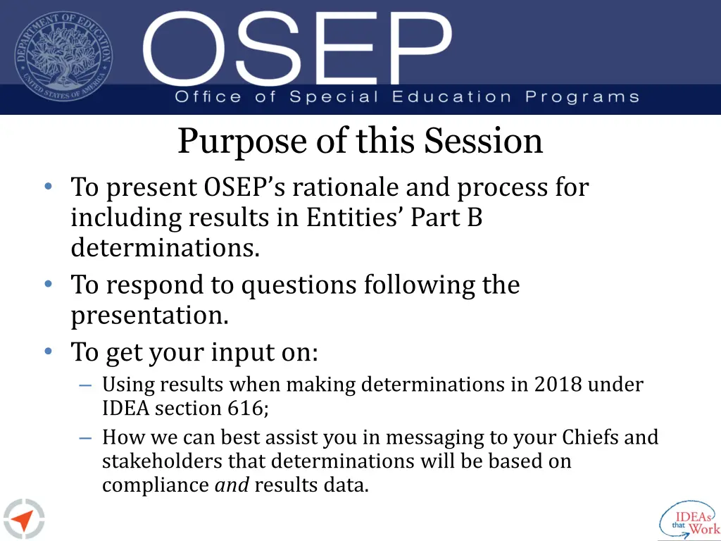 purpose of this session