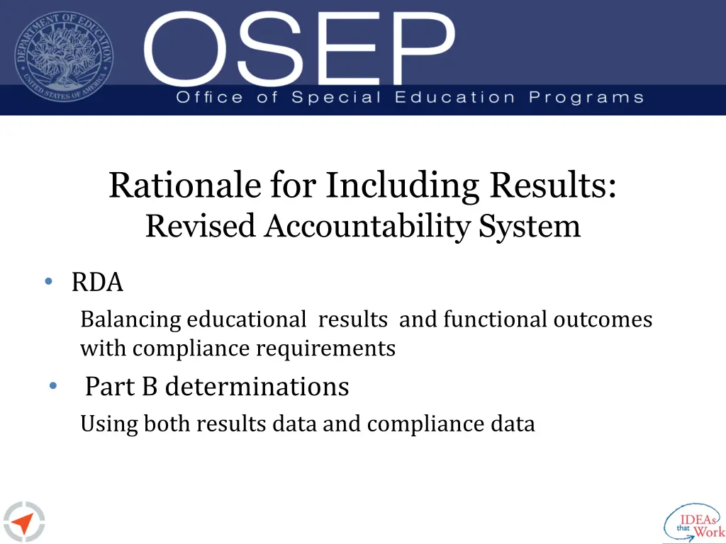 rationale for including results revised
