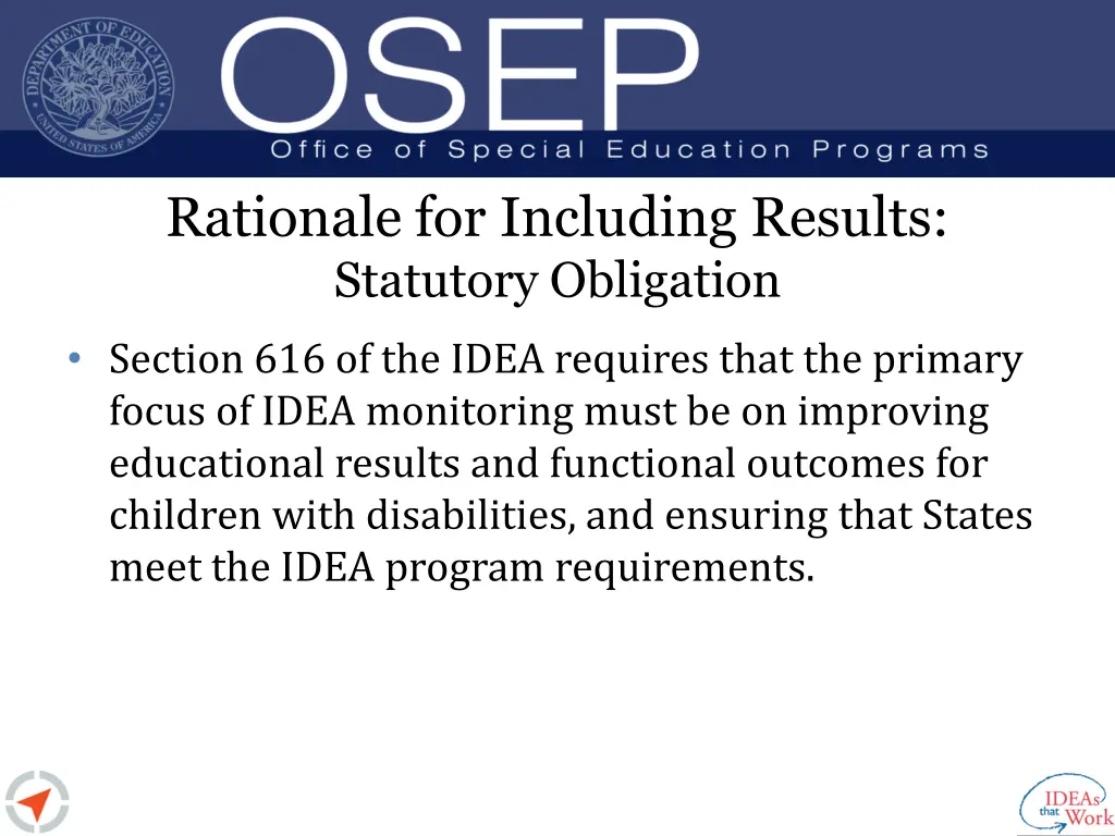 rationale for including results statutory