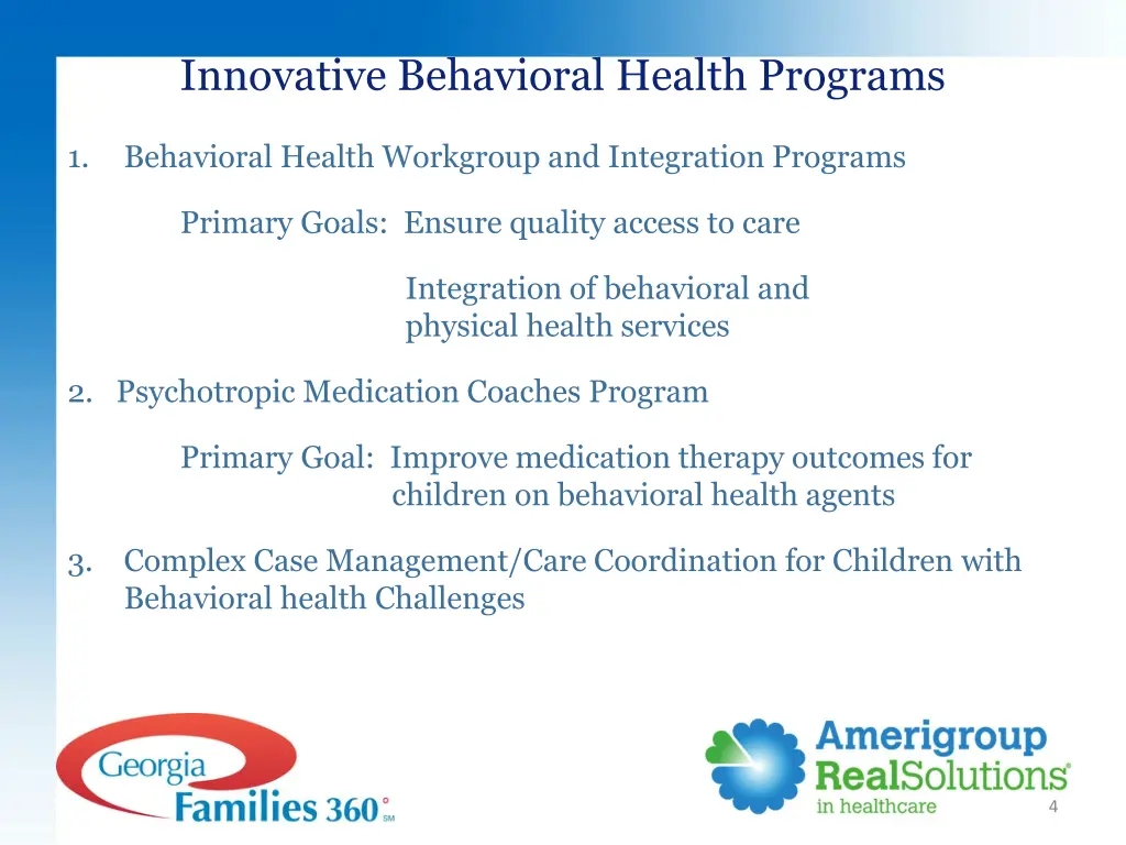 innovative behavioral health programs