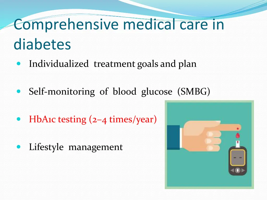 comprehensive medical care in diabetes