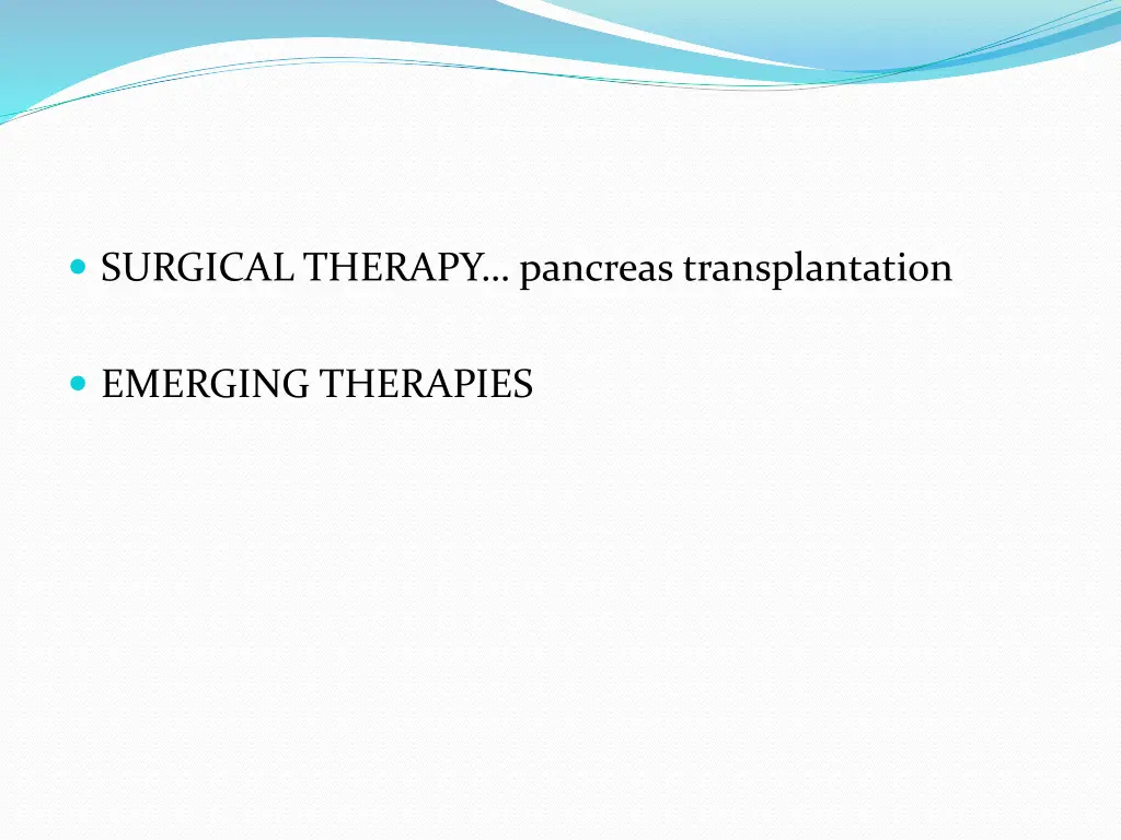 surgical therapy pancreas transplantation