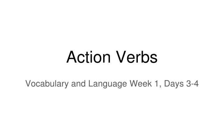 action verbs