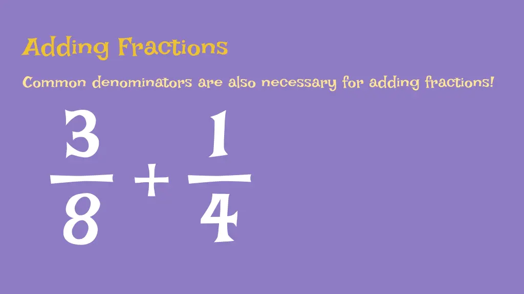 adding fractions 3 8