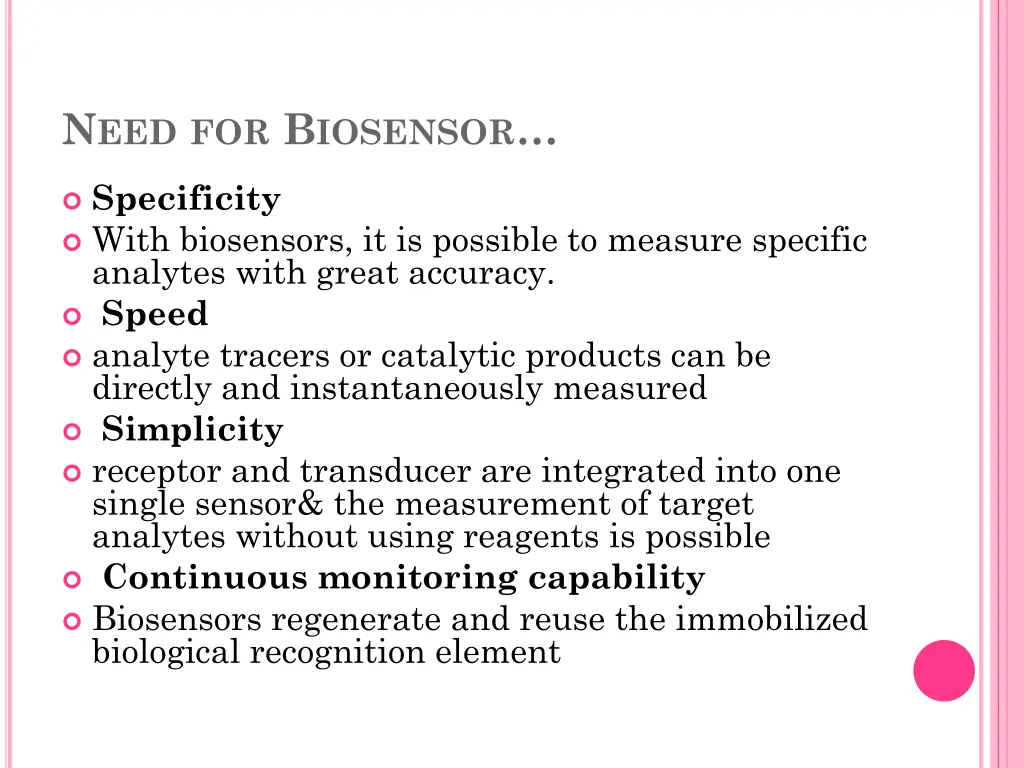 n eed for b iosensor 1