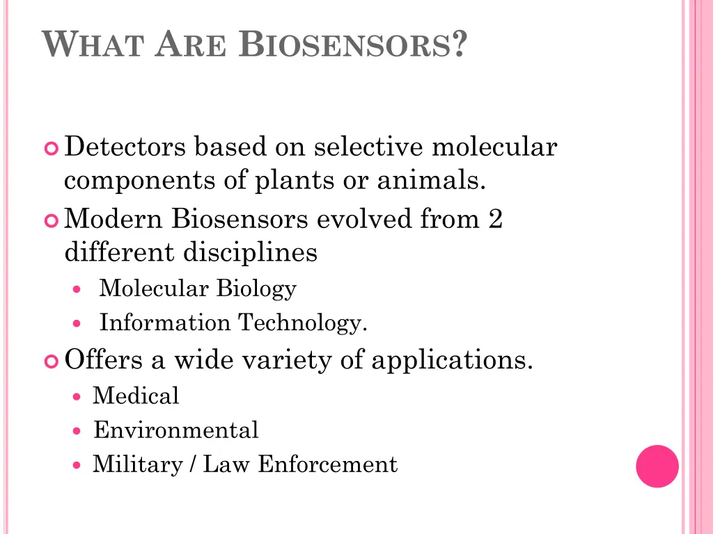 w hat a re b iosensors